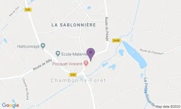 Localisation Chambon la Foret Ap - 45340
