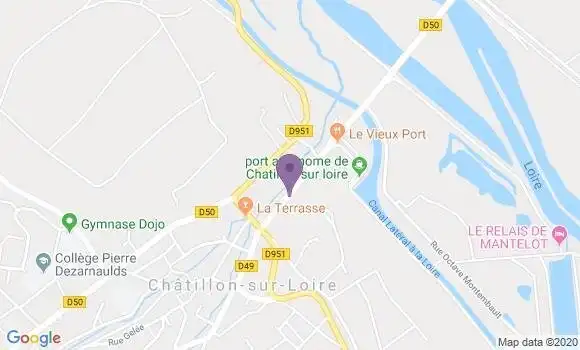 Localisation Chatillon sur Loire Bp - 45360