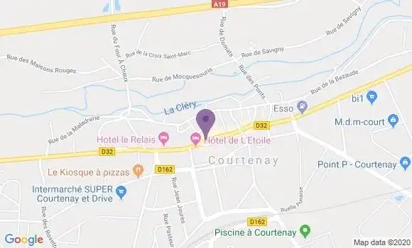Localisation Courtenay - 45320