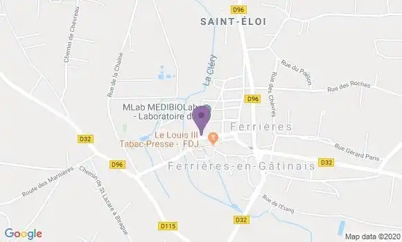 Localisation Ferrieres En Gatinais - 45210