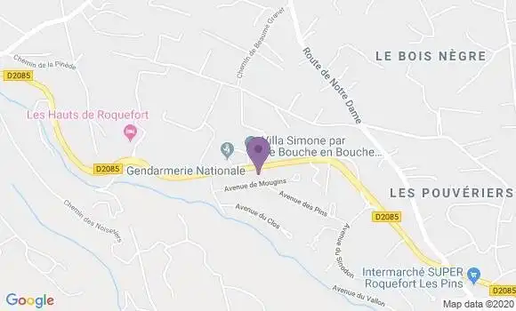 Localisation Roquefort les Pins - 06330