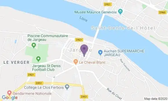 Localisation Jargeau - 45150