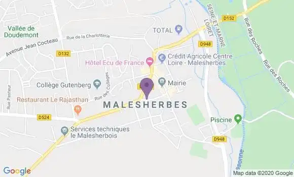 Localisation Malesherbes - 45330