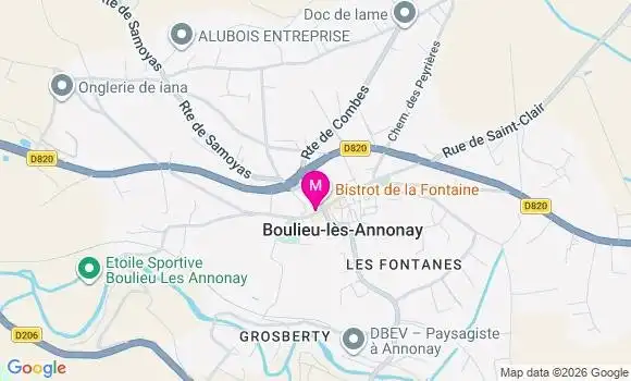 Localisation Boulieu les Annonay - 07100