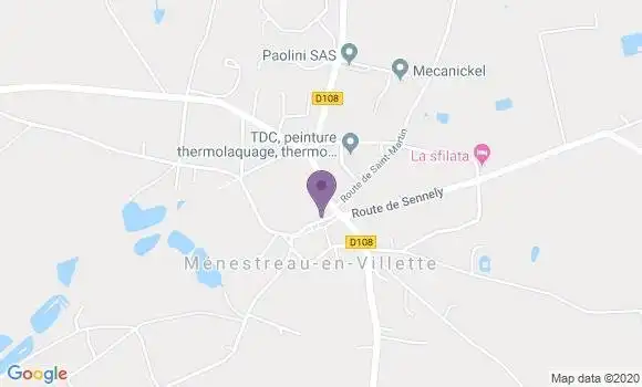 Localisation Menestreau En Villette Bp - 45240
