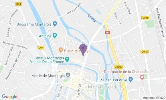 Localisation Montargis - 45200