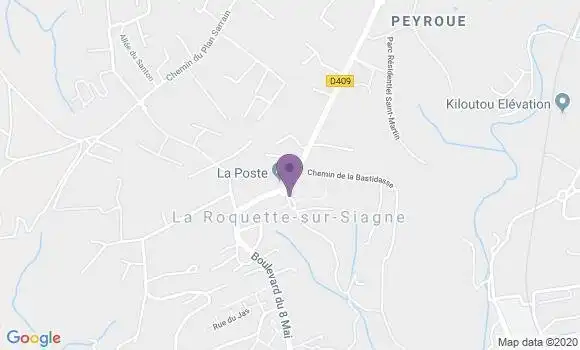 Localisation La Roquette sur Siagne Bp - 06550