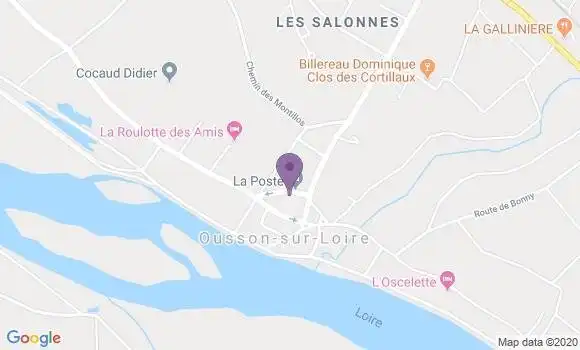 Localisation Ousson sur Loire Bp - 45250