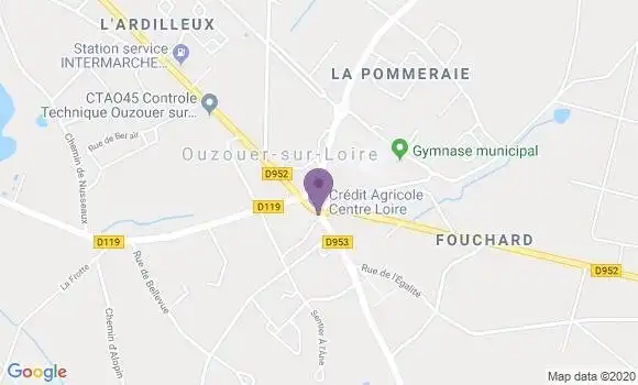 Localisation Ouzouer sur Loire Bp - 45570
