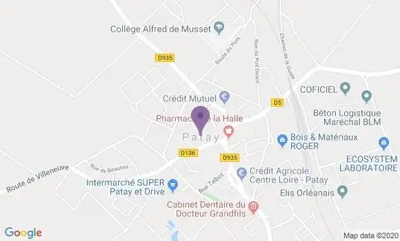 Localisation Patay - 45310