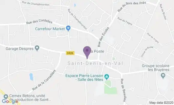 Localisation Saint Denis En Val - 45560