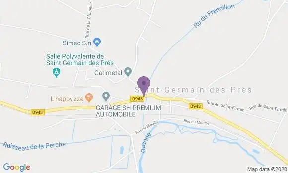 Localisation Saint Germain des Pres Bp - 45220