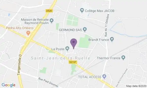 Localisation Saint Jean de la Ruelle - 45140