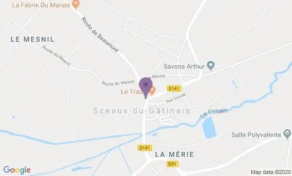 Localisation Sceaux du Gatinais Ap - 45490