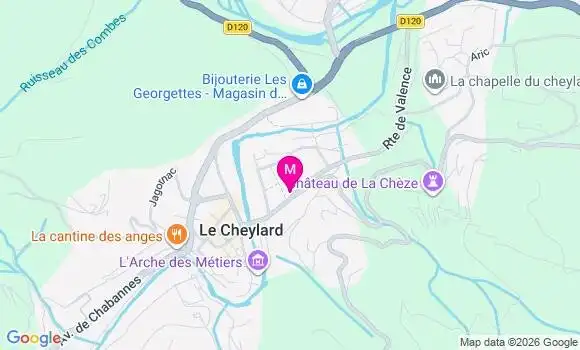 Localisation Le Cheylard - 07160