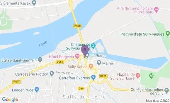 Localisation Sully sur Loire - 45600