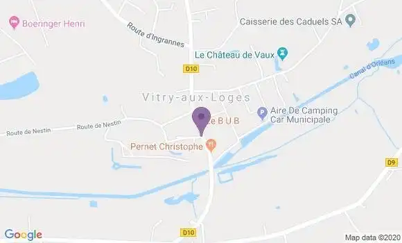 Localisation Vitry Aux Loges Bp - 45530