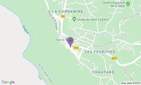 Localisation Saint Cezaire sur Siagne - 06530