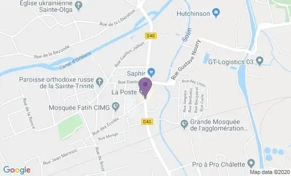 Localisation Chalette Vesines Bp - 45120