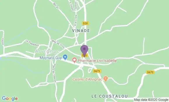 Localisation Alvignac Bp - 46500