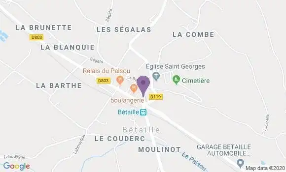 Localisation Betaille Bp - 46110