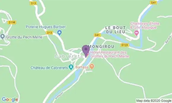Localisation Cabrerets - 46330