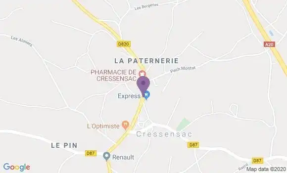 Localisation Cressensac Bp - 46600