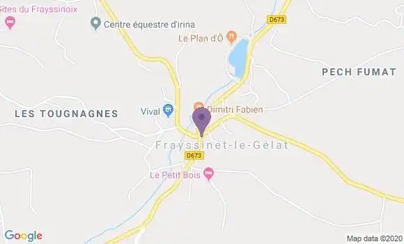Localisation Frayssinet le Gelat Ap - 46250
