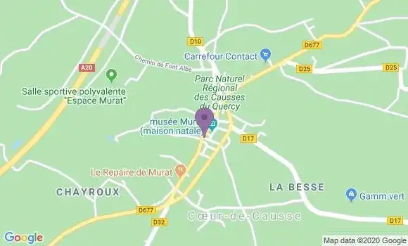 Localisation Labastide Murat - 46240