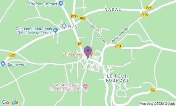 Localisation Lalbenque Bp - 46230