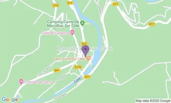 Localisation Marcilhac sur Cele Ap - 46160