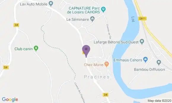 Localisation Pradines Bp - 46090