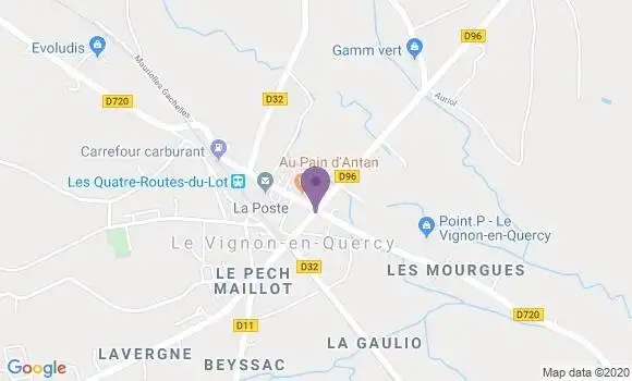Localisation Les Quatre Routes Bp - 46110