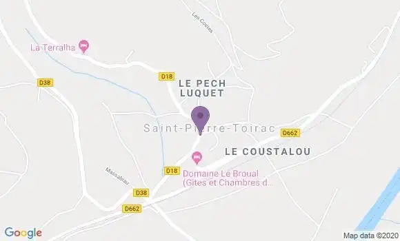 Localisation Saint Pierre Toirac Ap - 46160