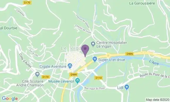 Localisation Le Vigan Bp - 46300