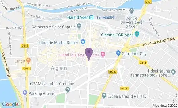 Localisation Agen Carnot - 47000