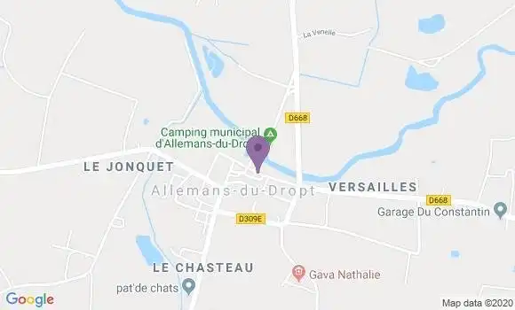 Localisation Allemans du Dropt Bp - 47800