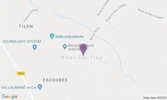 Localisation Birac sur Trec Ap - 47200