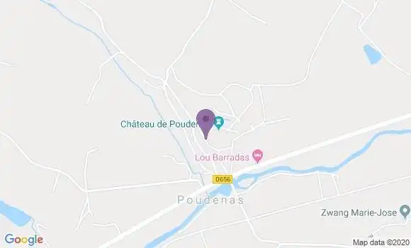 Localisation Poudenas Ap - 47170