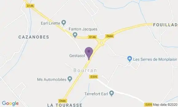 Localisation Bourran Ap - 47320