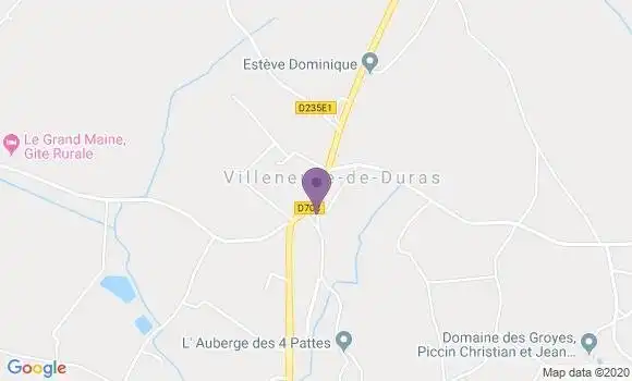 Localisation Villeneuve de Duras Ap - 47120