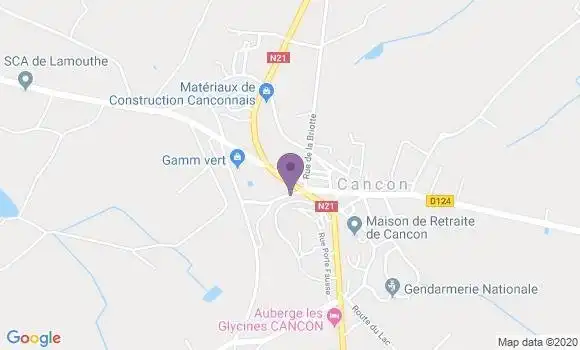 Localisation Cancon - 47290