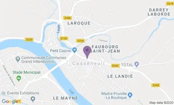 Localisation Casseneuil Bp - 47440