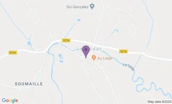 Localisation Castelnaud de Gratecambe Ap - 47290