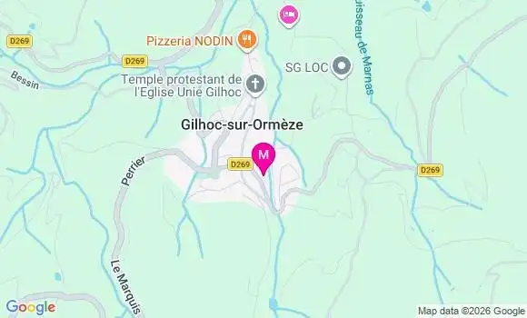 Localisation Gilhoc sur Ormeze - 07270