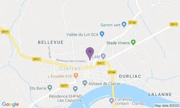 Localisation Clairac Bp - 47320