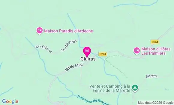 Localisation Gluiras - 07190
