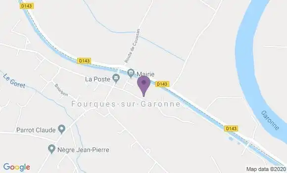 Localisation Fourques sur Garonne Bp - 47200