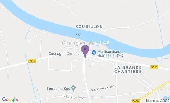 Localisation Granges sur Lot Ap - 47260