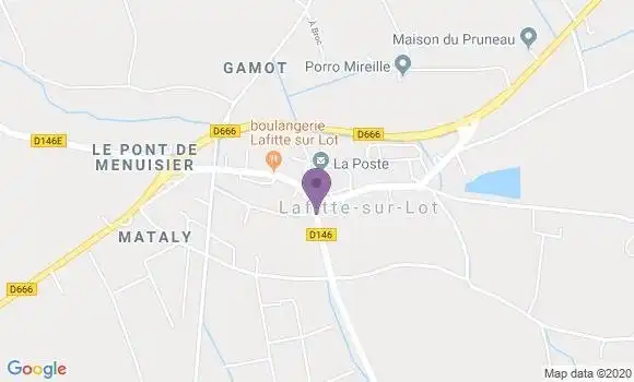 Localisation Lafitte sur Lot Ap - 47320